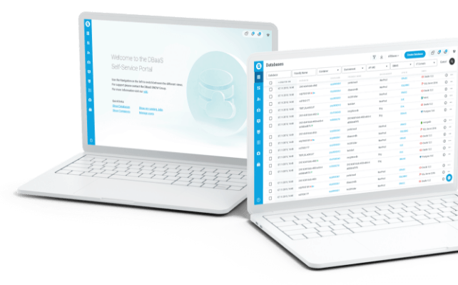 Infrastructure Services portal interface showing cloud resources and service management